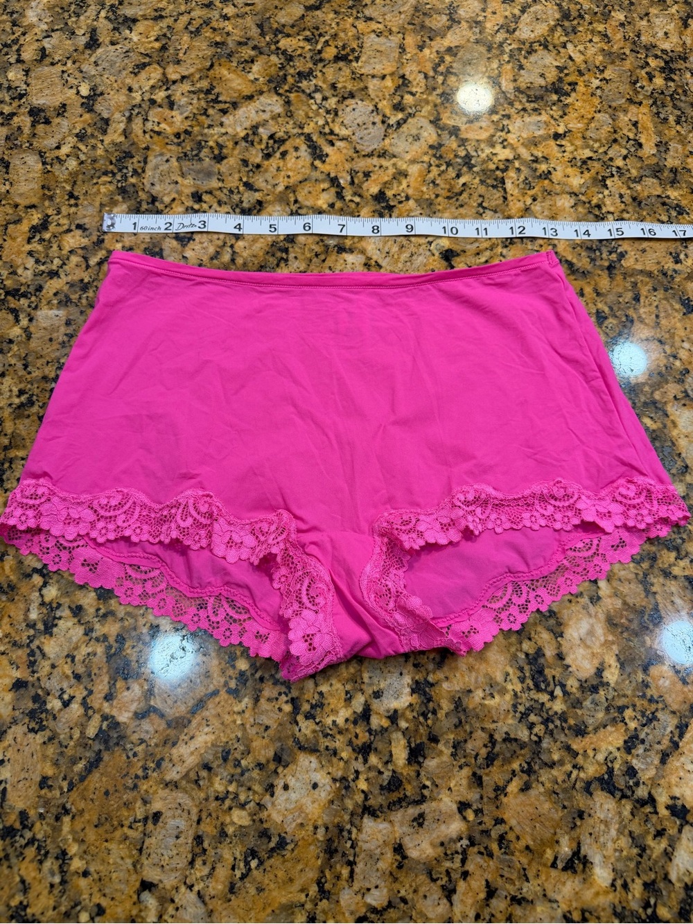 No Boundaries Hot Pink Lace Trim Boyshorts